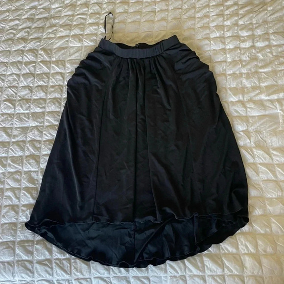 NBD black drape midi skirt - Picture 1 of 8